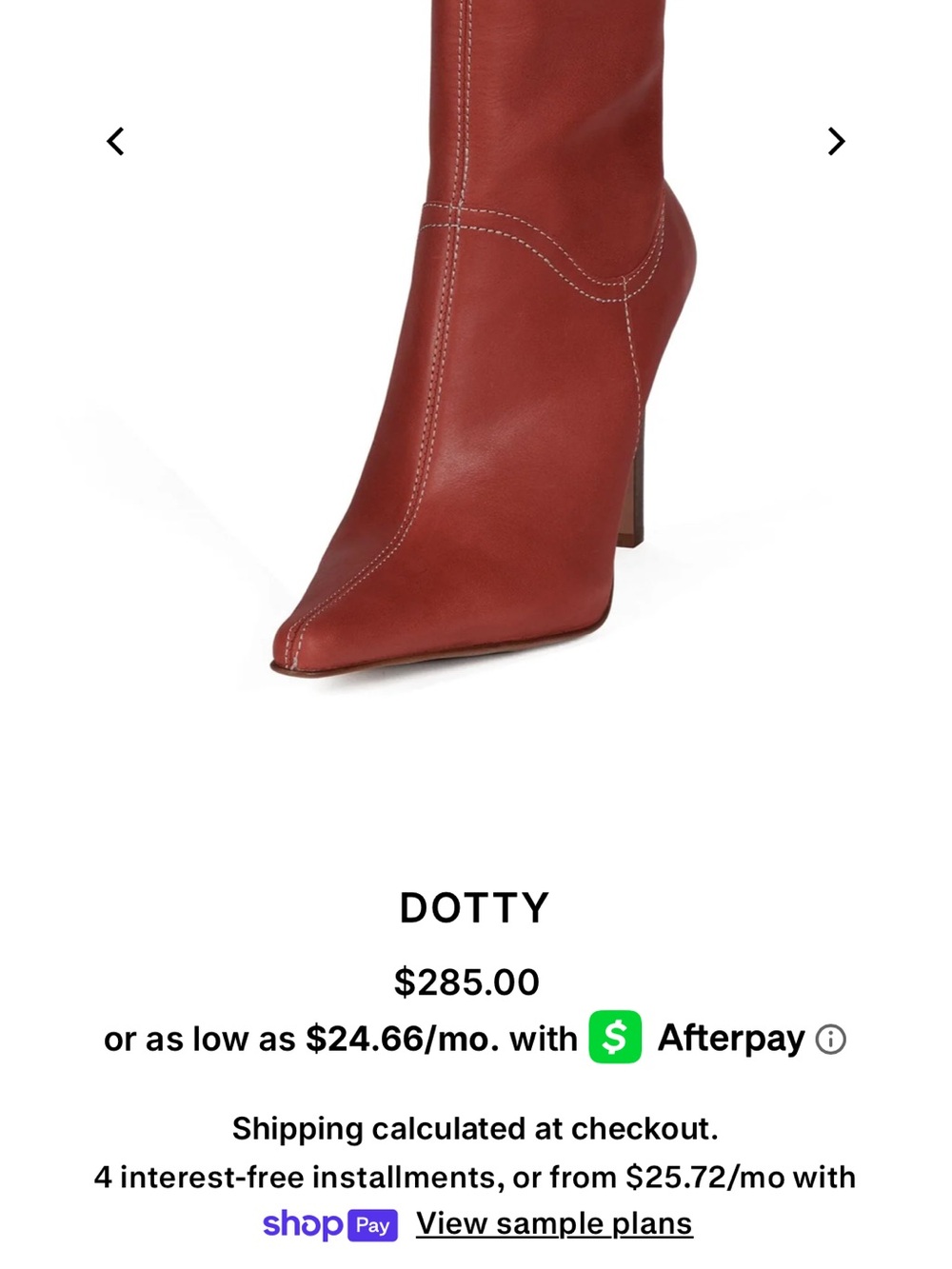 Jeffrey Campbell Dotty Boots - Dusty Red size 9.5 - Picture 5 of 8